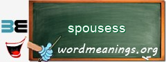 WordMeaning blackboard for spousess